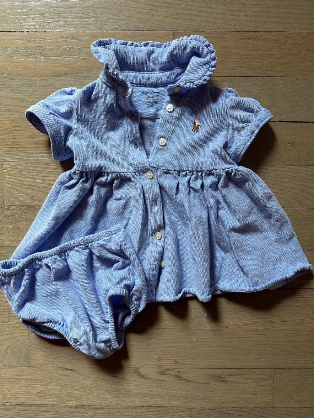 Polo Ralph Lauren Light Blue Polo Dress with Bloomer